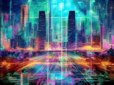 ℏ艺术与科技融合视觉冲击力海报
